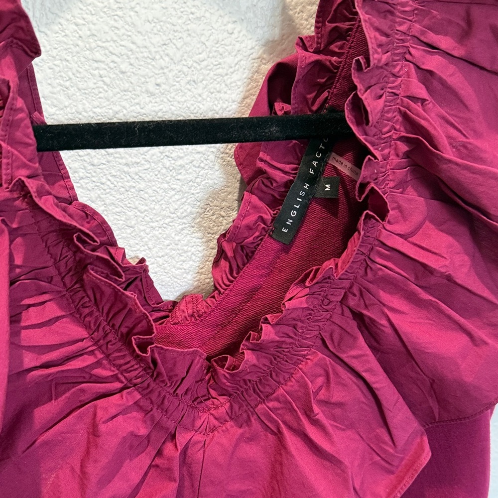 English Factory Magenta Ruffled Top - Picture 2 of 3